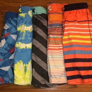 Cat & Jack Kids Swim Trunks - Blue, Yellow, Black, Orange